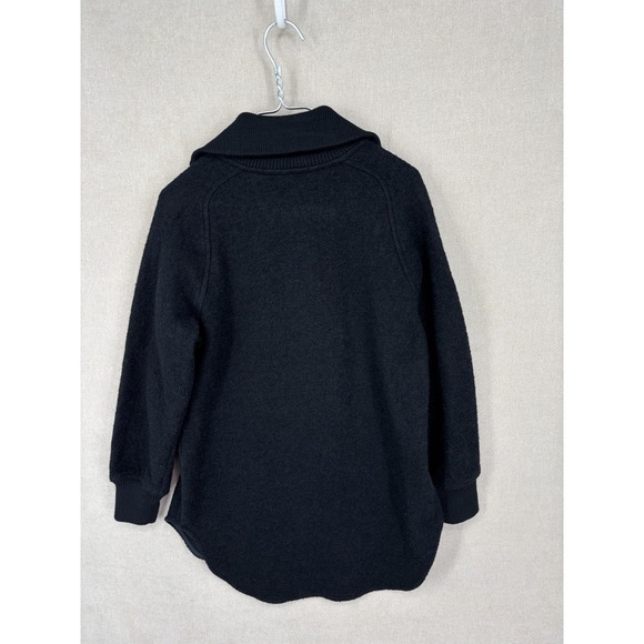 Arket Sweater Womens XS Black Boiled Wool Half Zip High Neck - Picture 2 of 8